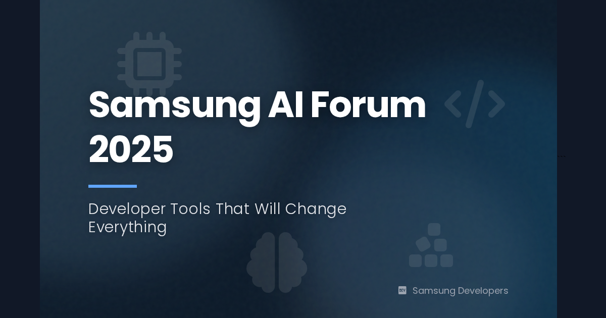 Conceptual art showing interconnected Samsung devices with AI neural network overlays