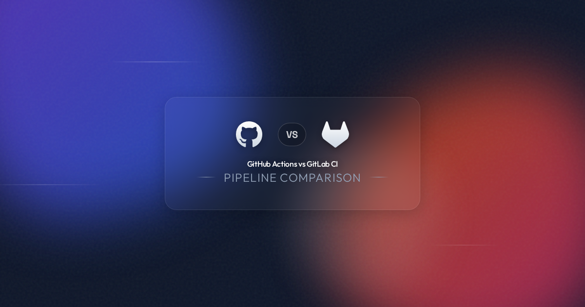 GitHub Actions vs GitLab CI comparison illustration